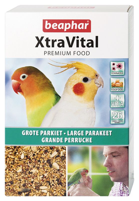 Beaphar Xtra Vital Premium Food For Large Parakeets 500g